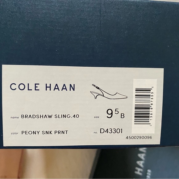 Cole Haan Bradshaw Sling Size 9.5 - Peony Snake Print - Picture 6 of 8